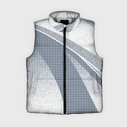 Женский жилет Светлый серо-голубой текстурированный с полосой