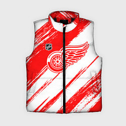 Женский жилет Детройт Ред Уингз - брызги красок, цвет: 3D-черный