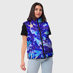 Женский жилет Небо-Звезды, цвет: 3D-черный — фото 2