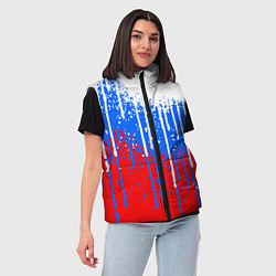 Женский жилет Патриот - флаг, цвет: 3D-черный — фото 2