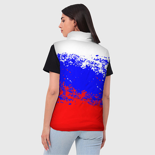 Женский жилет Патриот - флаг / 3D-Черный – фото 4