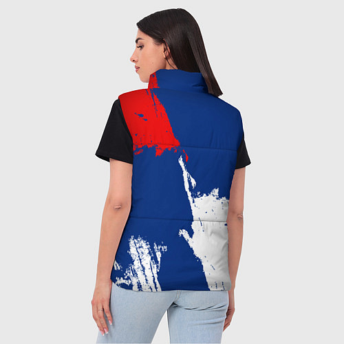 Женский жилет Монреаль Канадиенс - брызги краски / 3D-Черный – фото 4