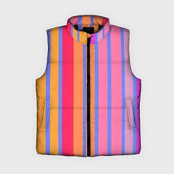 Женский жилет Теплые цветные полосы