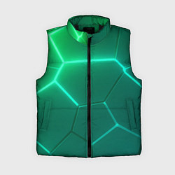 Женский жилет Зеленые неоновые плитки