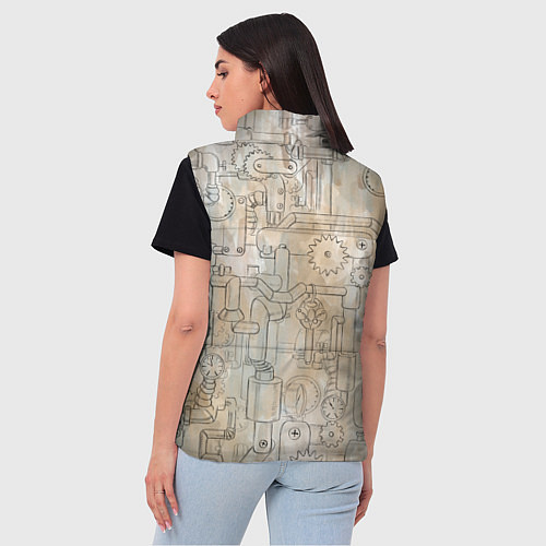 Женский жилет Девушки стимпанк / 3D-Черный – фото 4