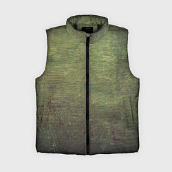 Женский жилет Абстракция - old board painted with green paint, цвет: 3D-черный