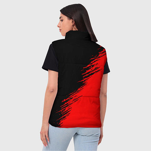 Женский жилет Umbrella Corp - red and black / 3D-Черный – фото 4