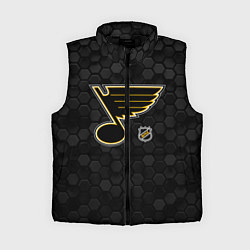 Женский жилет Сент Луис Блюз - черные соты, цвет: 3D-черный