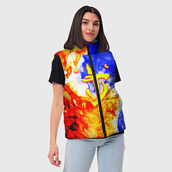 Женский жилет Doom битва огня, цвет: 3D-черный — фото 2