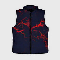 Женский жилет Lightning red glow, цвет: 3D-черный