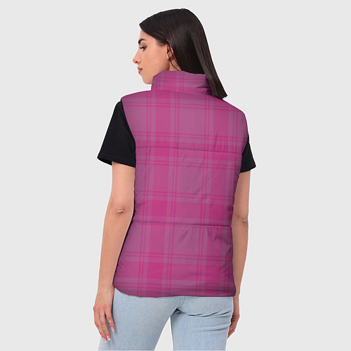 Женский жилет Checkered pink / 3D-Черный – фото 4
