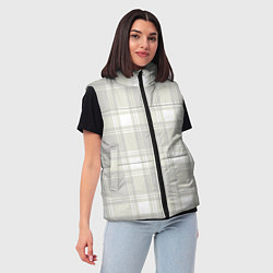 Женский жилет Checked white completely, цвет: 3D-черный — фото 2
