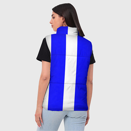 Женский жилет Color white blue line / 3D-Черный – фото 4