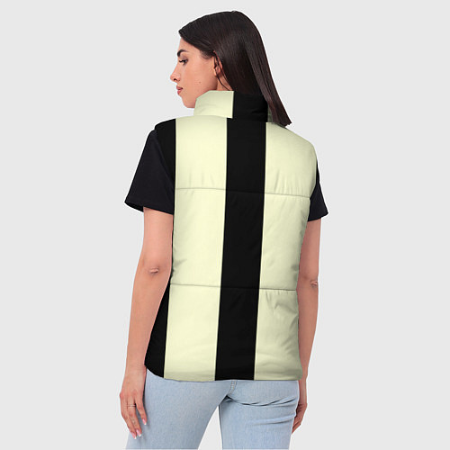 Женский жилет Color black beige line / 3D-Черный – фото 4