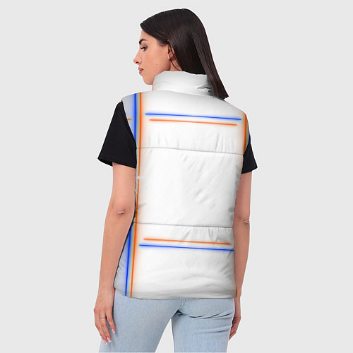 Женский жилет Neon white orange blue / 3D-Черный – фото 4