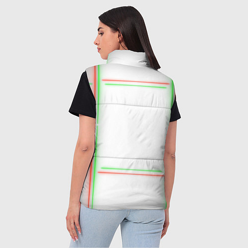 Женский жилет Neon light green red / 3D-Черный – фото 4
