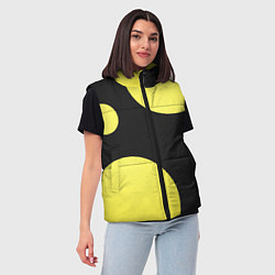 Женский жилет Лава лампа макро баланс абстракция, цвет: 3D-черный — фото 2