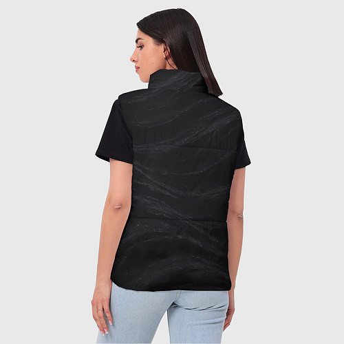 Женский жилет Черная волнистая текстура / 3D-Черный – фото 4