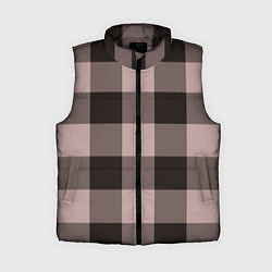 Женский жилет Темная пыльная роза паттерн, цвет: 3D-черный