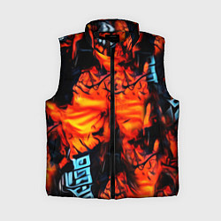 Женский жилет Абстрактная текстура рыжего пламени
