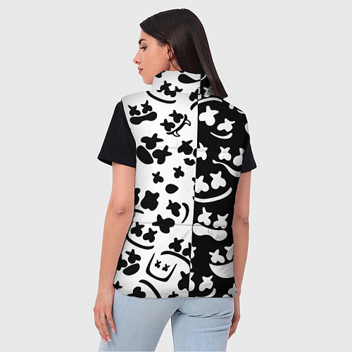 Женский жилет Doom x Marshmello pattern / 3D-Черный – фото 4