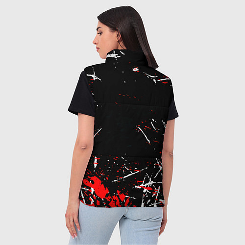 Женский жилет Doom краски штрихи / 3D-Черный – фото 4