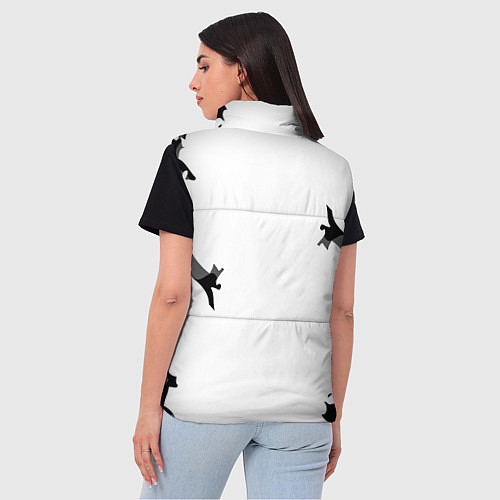 Женский жилет Doom лого камуфляж текстура / 3D-Черный – фото 4