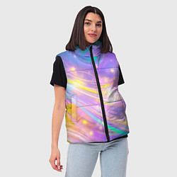 Женский жилет Волшебный мистический космос, цвет: 3D-черный — фото 2