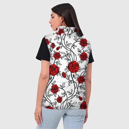 Женский жилет Doom розы / 3D-Черный – фото 4