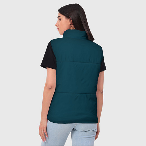 Женский жилет Морская глубина - однотон / 3D-Черный – фото 4