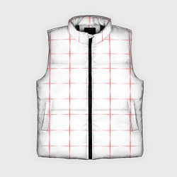 Женский жилет Color white red crosses, цвет: 3D-черный