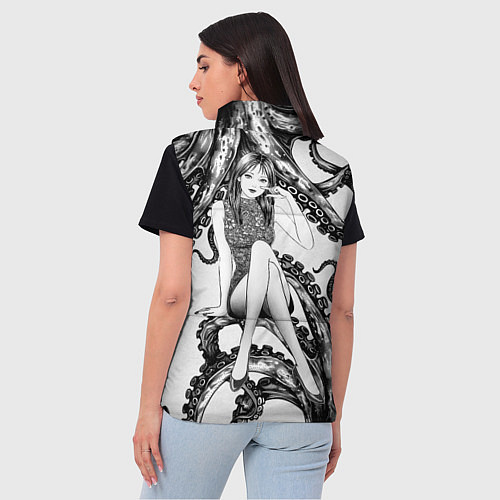 Женский жилет Junji Ito Death Stranding Tomie and octopus patter / 3D-Черный – фото 4
