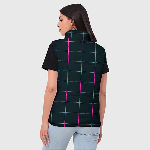 Женский жилет Color black stripes / 3D-Черный – фото 4