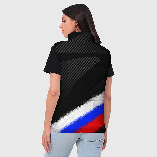 Женский жилет Спортивный триколор России / 3D-Черный – фото 4