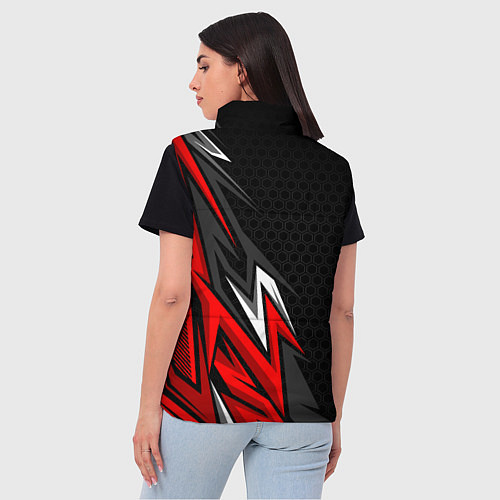 Женский жилет Федерация бокса - Россия / 3D-Черный – фото 4