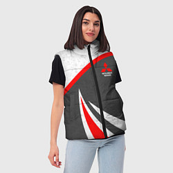 Женский жилет Mitsubishi - красный и серый, цвет: 3D-черный — фото 2