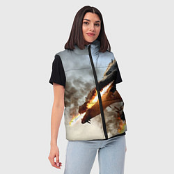 Женский жилет Огненный Змей Горыныч, цвет: 3D-черный — фото 2