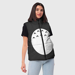 Женский жилет Тоторо живот, цвет: 3D-черный — фото 2