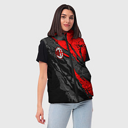 Женский жилет Фк Милан - черный и красный, цвет: 3D-черный — фото 2