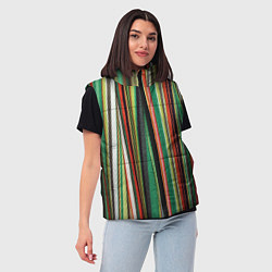 Женский жилет Полоски ткани, цвет: 3D-черный — фото 2