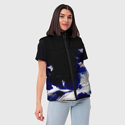 Женский жилет Синее пламя, цвет: 3D-черный — фото 2