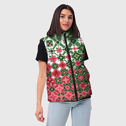 Женский жилет Розово-зеленая метаморфоза, цвет: 3D-черный — фото 2