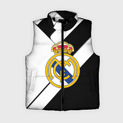 Женский жилет Реал Мадрид черно белые полосы, цвет: 3D-черный