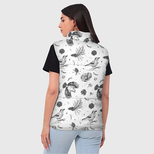 Женский жилет Сойка в Бузулукском бору / 3D-Черный – фото 4