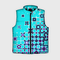 Женский жилет Геометрическая метаморфоза на бирюзе