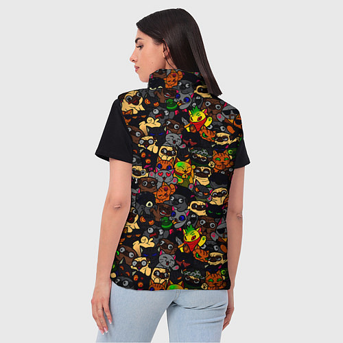 Женский жилет Paw / 3D-Черный – фото 4