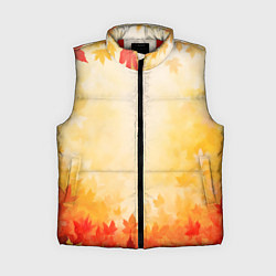 Женский жилет Жёлто-красный осенний