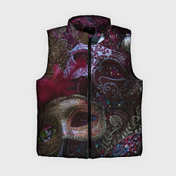 Женский жилет Театральные маски, цвет: 3D-черный