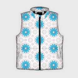 Женский жилет Цветочно-геометрический узор, цвет: 3D-черный