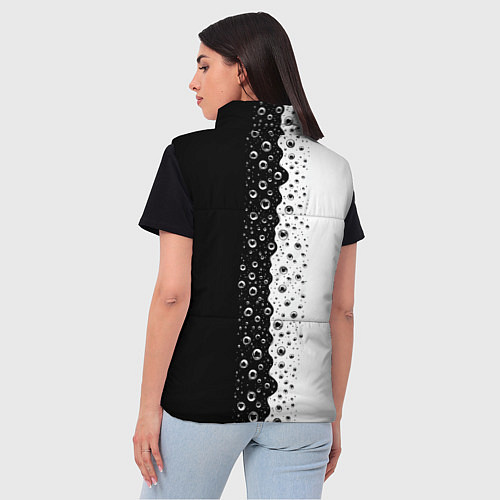Женский жилет Лучше вода у друга черно-белый узор / 3D-Черный – фото 4